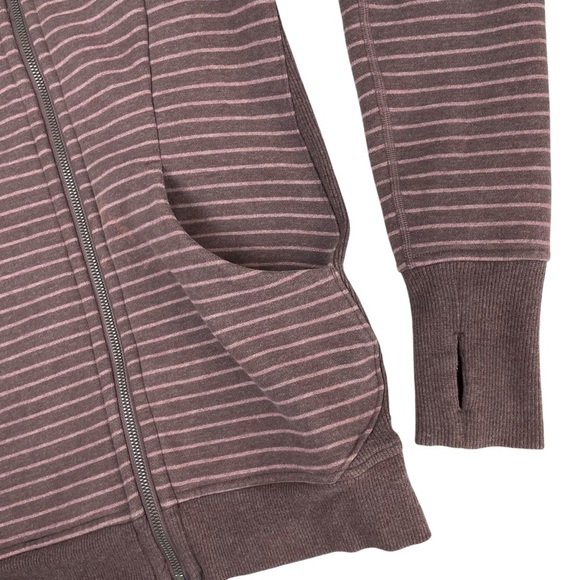 lululemon Scuba Hoodie *Classic Cotton Fleece Parallel Stripe Misty Merlot - Picture 12 of 16